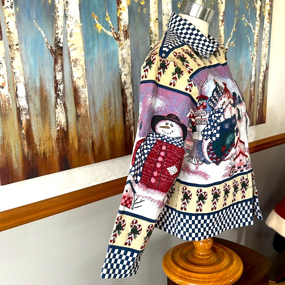 Willow Ridge Snowman Tapestry Jacket - Picture 2 of 9